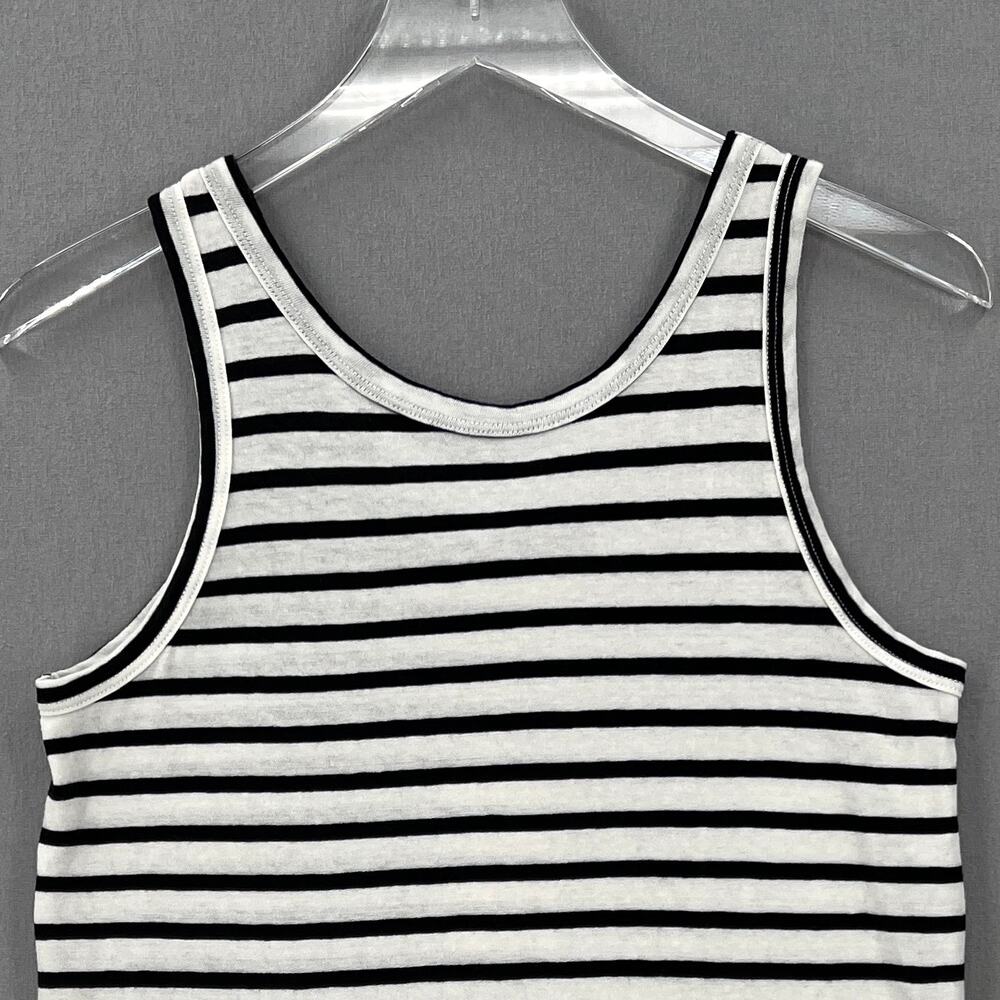ENZA COSTA Easy Tank Womens Small White Black Cotton Cashmere Sleeveless NEW - Picture 6 of 13